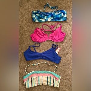 Set of 4 bathing suit tops size large-price is for all